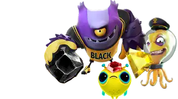 Изображение с яркими маскотами Гама казино, демонстрирующими джекпот-акции, с красочными и выразительными лицами, создавая атмосферу веселья и азарта перед большими выигрышами.